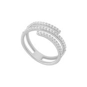 S/S Cz 3 Wrap Around Ring image