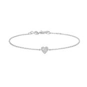 Silver Sweetheart Pave Bracelet