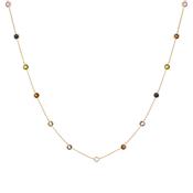 9ct Gold Multicolour Crystal Necklace