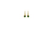 9ct Gold Emerald Drop Hoop Earrings image