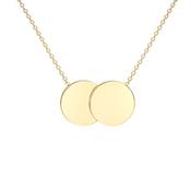 Gold Double Disc Necklace