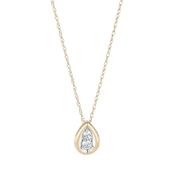 Gold Necklace with Diamond Pear Cluster image