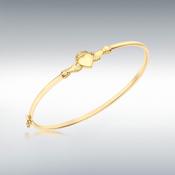 9ct Yellow Gold Claddagh Bangle