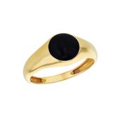 BLACK ENAMEL SIGNET RING image
