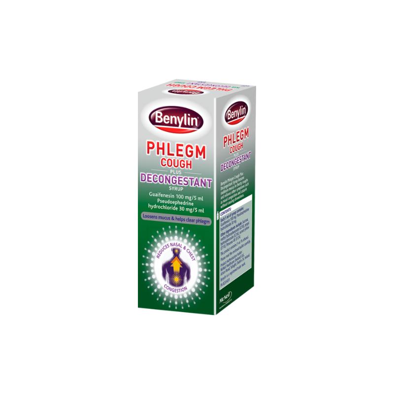 Benylin Phlegm Cough Plus Decongestant Syrup 100ml in Cork GetLocal
