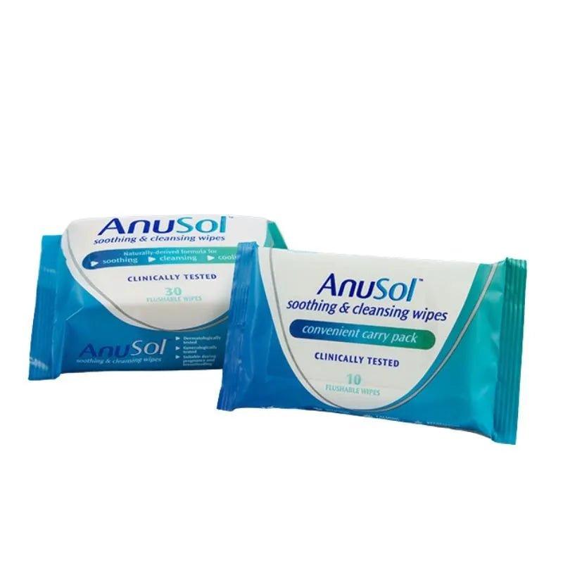 Anusol Soothing & Cleansing Wipes 30 Pack - Clinically Tested, Flushable