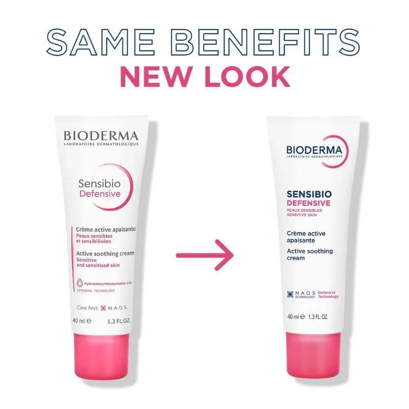 Bioderma Sensibio Defensive Cream 40ml for Sensitive Skin - Soothes, Strengthens, Protects. Active soothing cream, Hydratation/Moisturisation 12h