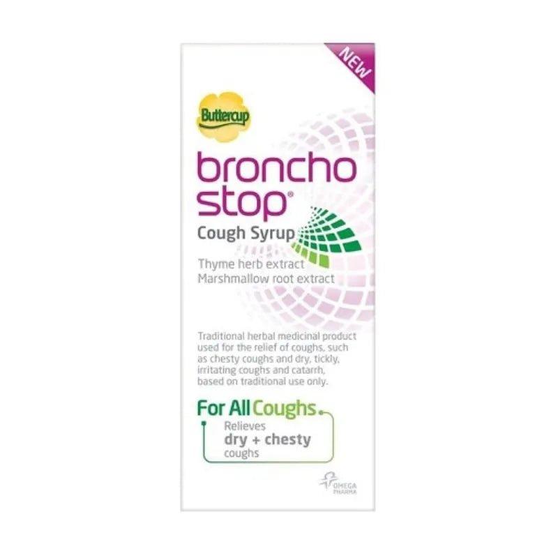 Bronchostop Cough Syrup 200ml for Dry & Chesty Coughs - Alcohol Free