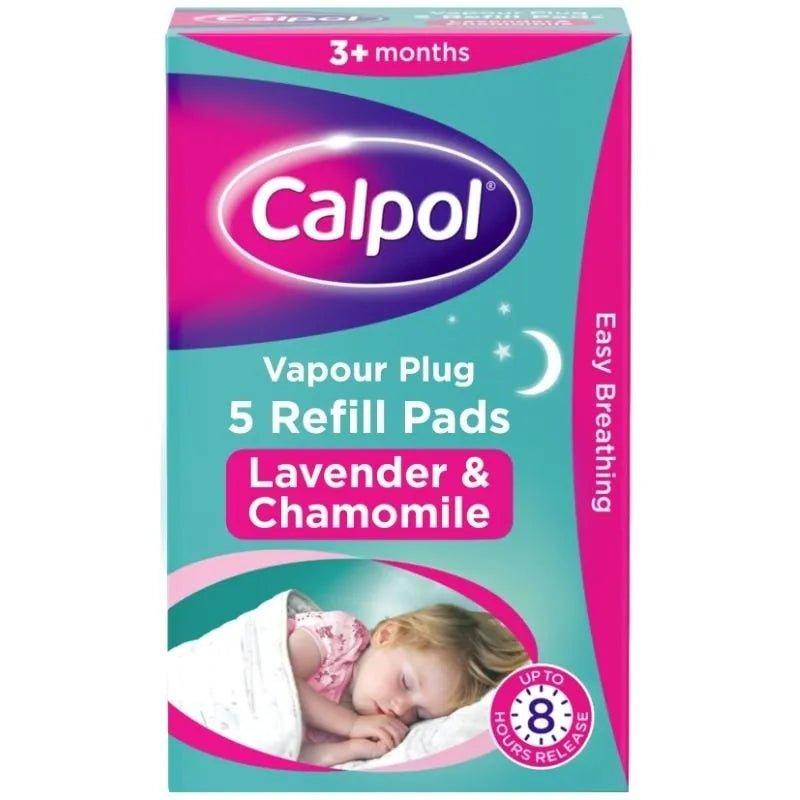 Calpol Vapour Plug Refill Pads 5 Pack - Lavender & Chamomile, Easy Breathing, 3+ months, Up to 8 Hours Release