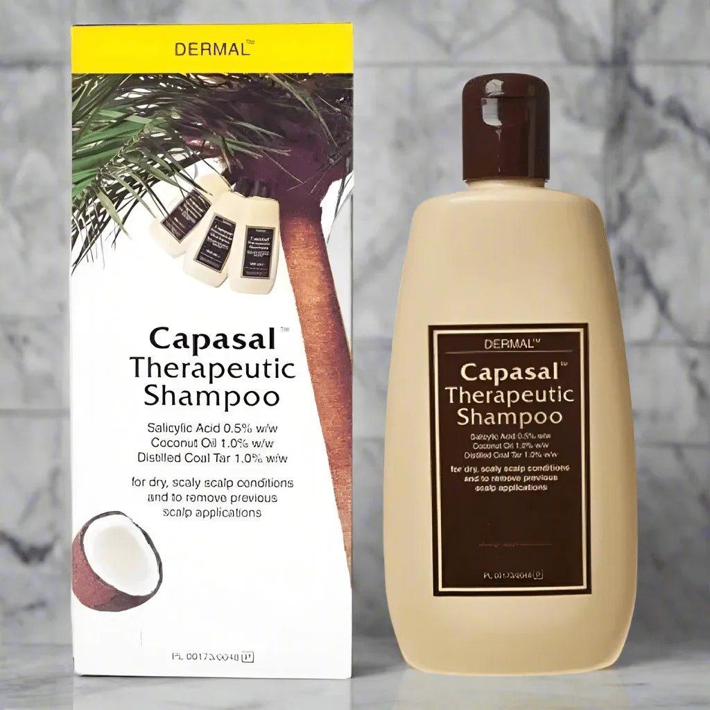 Capasal Therapeutic Shampoo 100ml for Dandruff, Psoriasis, Cradle Cap - Salicylic Acid, Coconut Oil, Distilled Coal Tar