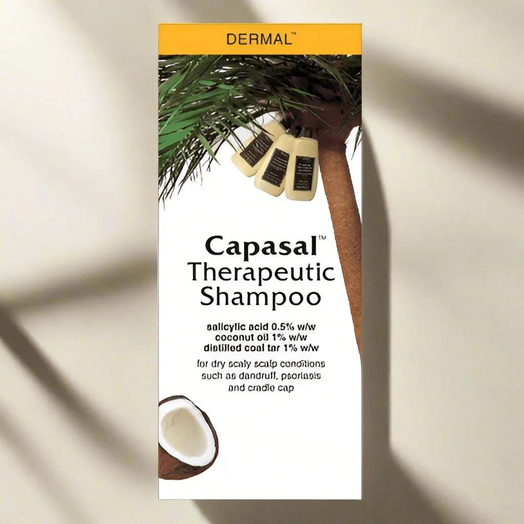 Capasal Therapeutic Shampoo 100ml for Dandruff, Psoriasis, Cradle Cap - Salicylic Acid, Coconut Oil, Distilled Coal Tar