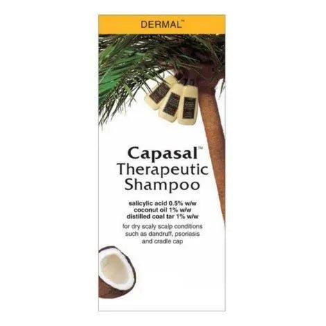 Capasal Therapeutic Shampoo 100ml for Dandruff, Psoriasis, Cradle Cap - Salicylic Acid, Coconut Oil, Distilled Coal Tar