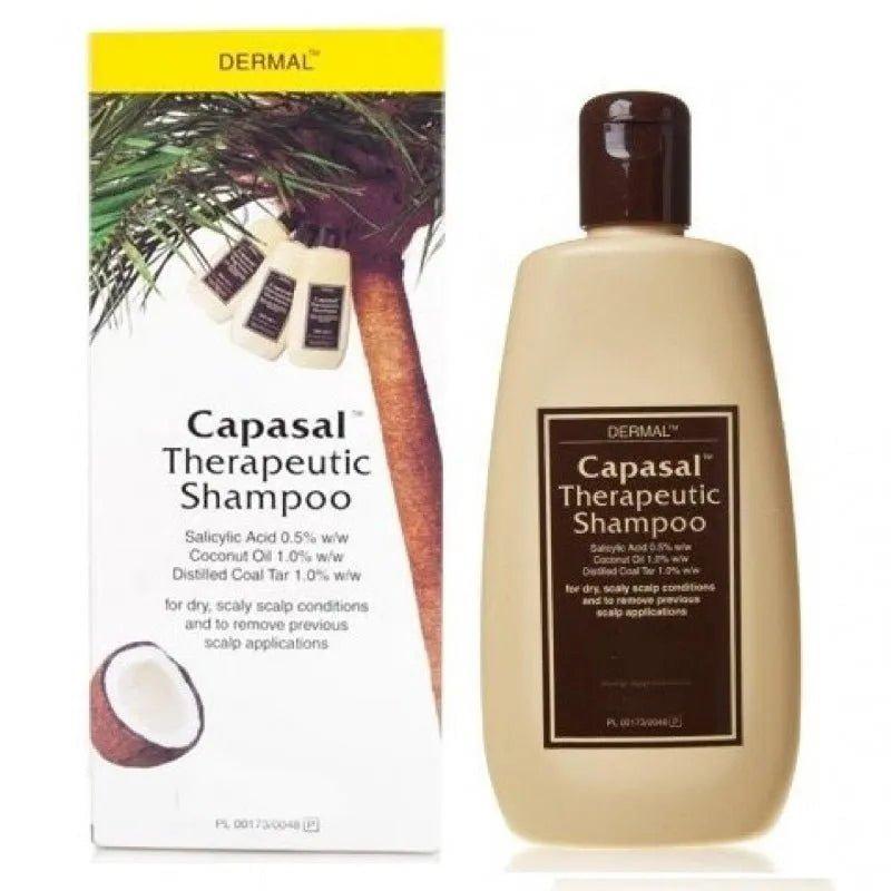 Capasal Therapeutic Shampoo 100ml for Dandruff, Psoriasis, Cradle Cap - Salicylic Acid, Coconut Oil, Distilled Coal Tar