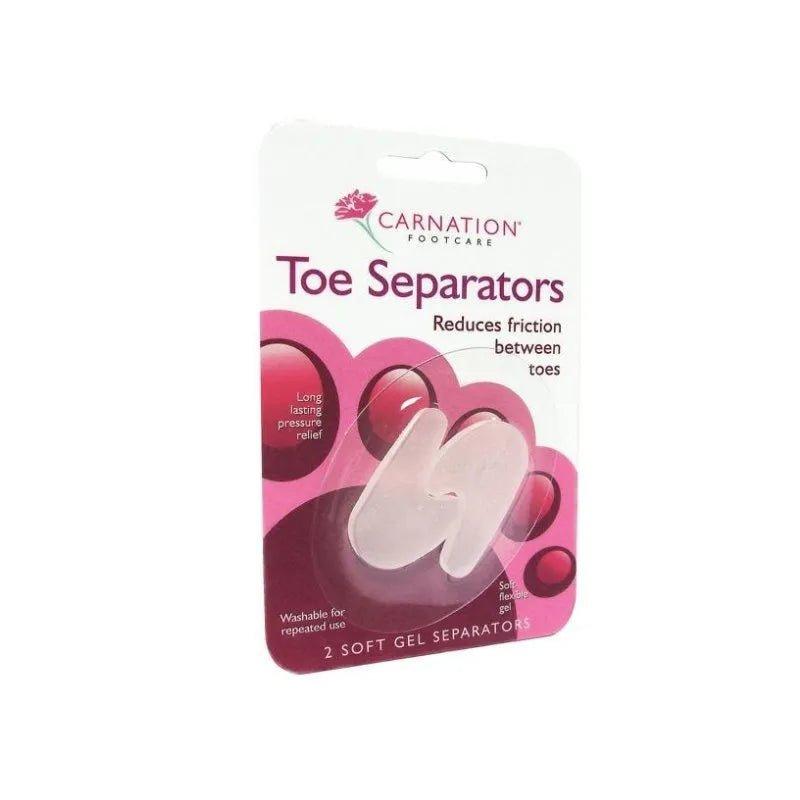 Carnation Toe Separators - Gel - Reduces friction, Soft, flexible gel, Washable for repeated use, Long lasting pressure relief