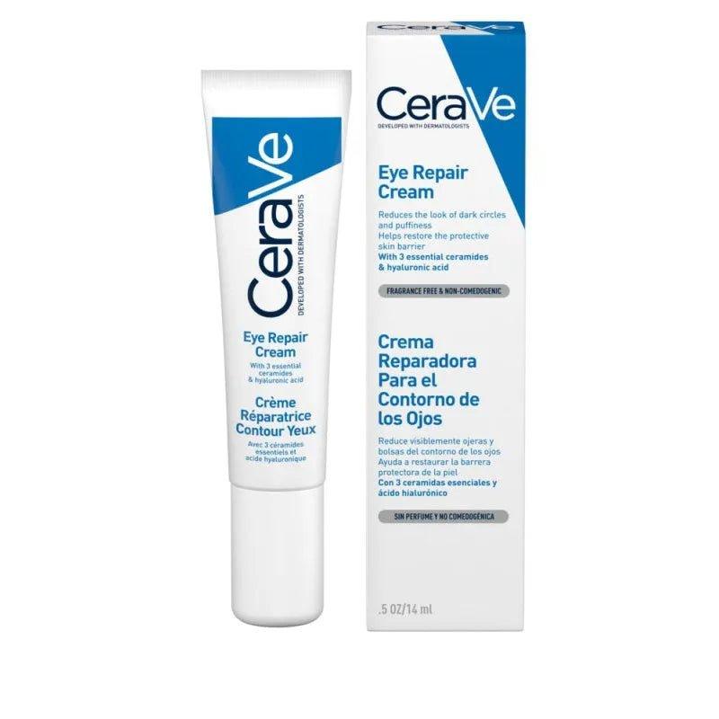 CeraVe Eye Repair Cream 14ml - Reduces Dark Circles & Puffiness, Fragrance-Free
