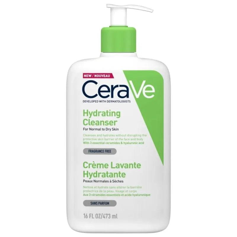 CeraVe Hydrating Cleanser 473ml for Normal to Dry Skin, Fragrance-free, Ceramides