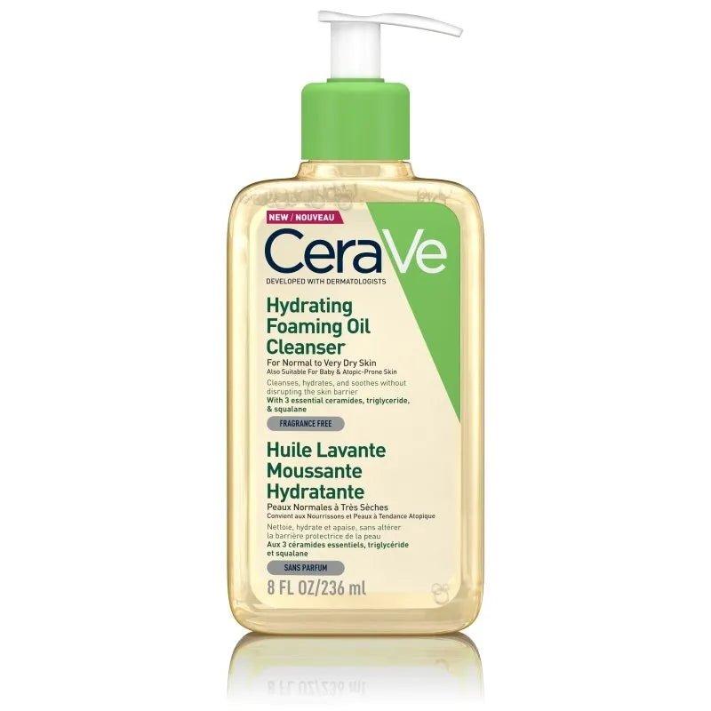 CeraVe Hydrating Foaming Oil Cleanser 236ml for Normal to Very Dry Skin, Fragrance Free