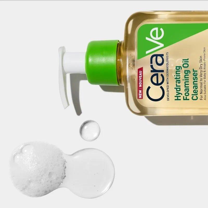 CeraVe Hydrating Foaming Oil Cleanser 236ml for Normal to Very Dry Skin, Fragrance Free