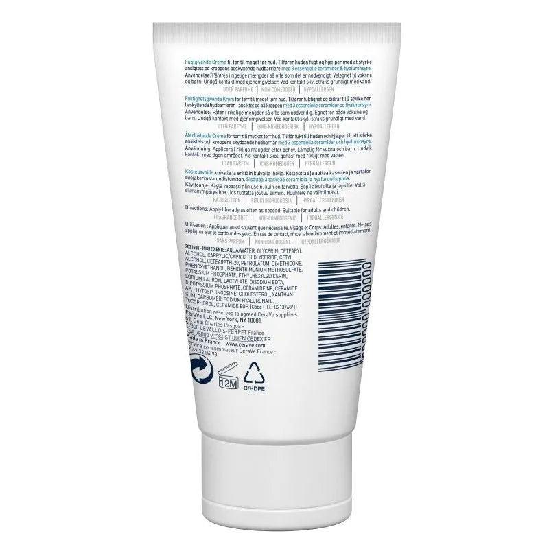 CeraVe Moisturising Cream for Dry Skin, Size 50ml, Fragrance Free, Ceramides & Hyaluronic Acid