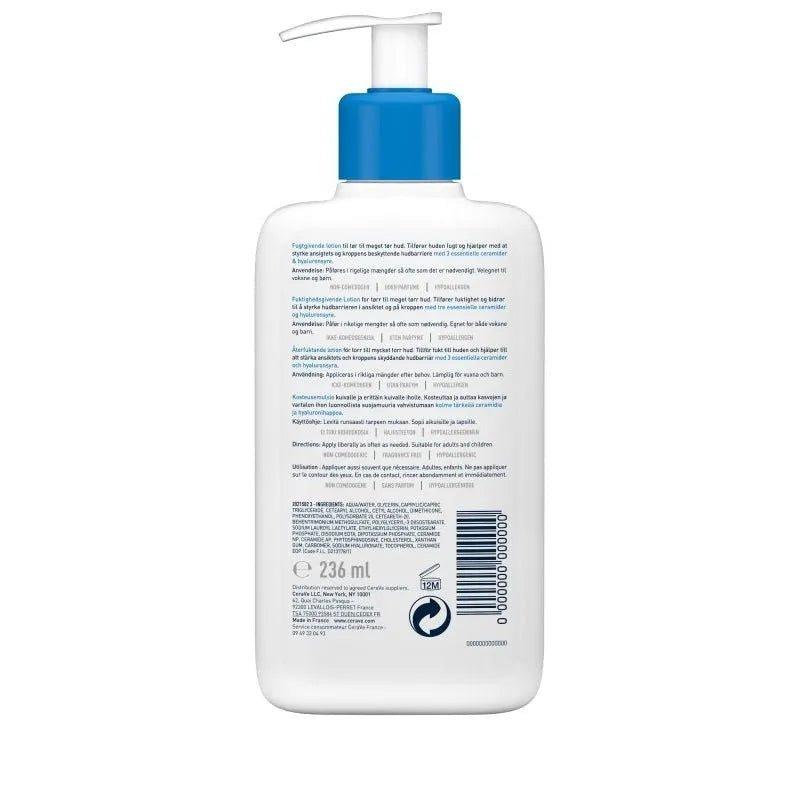 CeraVe Moisturising Lotion 236ml Dry to Very Dry Skin Fragrance Free Ceramides & Hyaluronic Acid