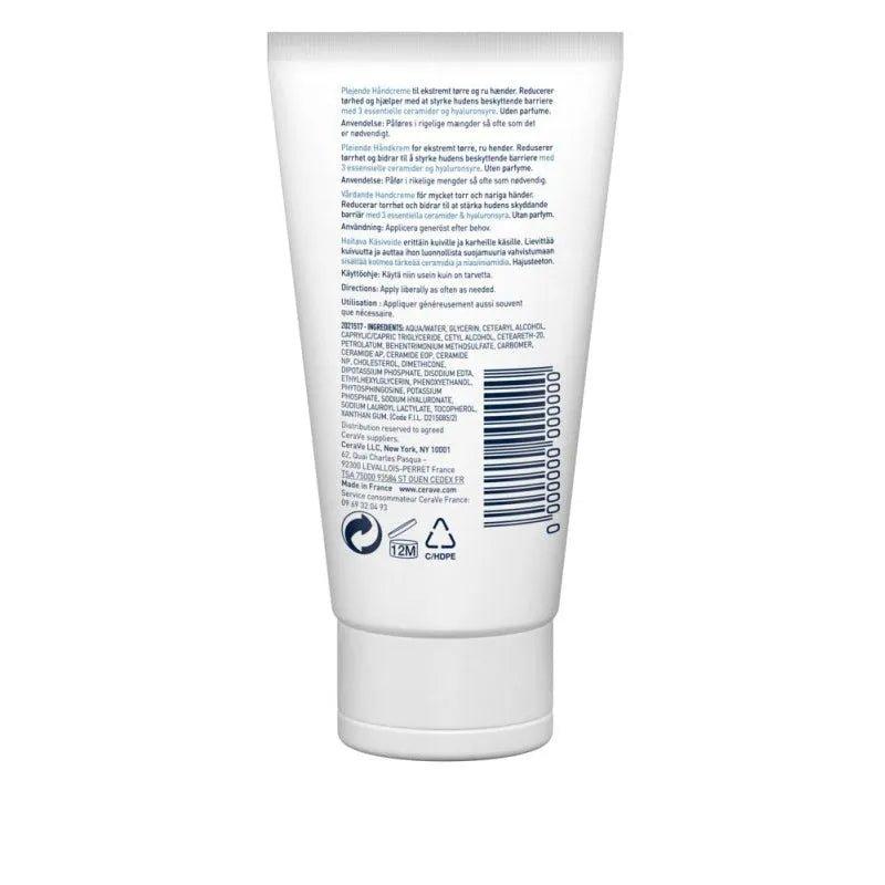 CeraVe Reparative Hand Cream 50ml For Extremely Dry, Rough Hands, Fragrance Free, With 3 essential ceramides, Hyaluronic acid