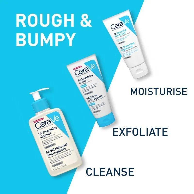 CeraVe SA Smoothing Cleanser for Dry, Rough, Bumpy Skin - 236ml, with Salicylic Acid, Hyaluronic Acid, Ceramides, Exfoliating, Fragrance-free, Non-comedogenic