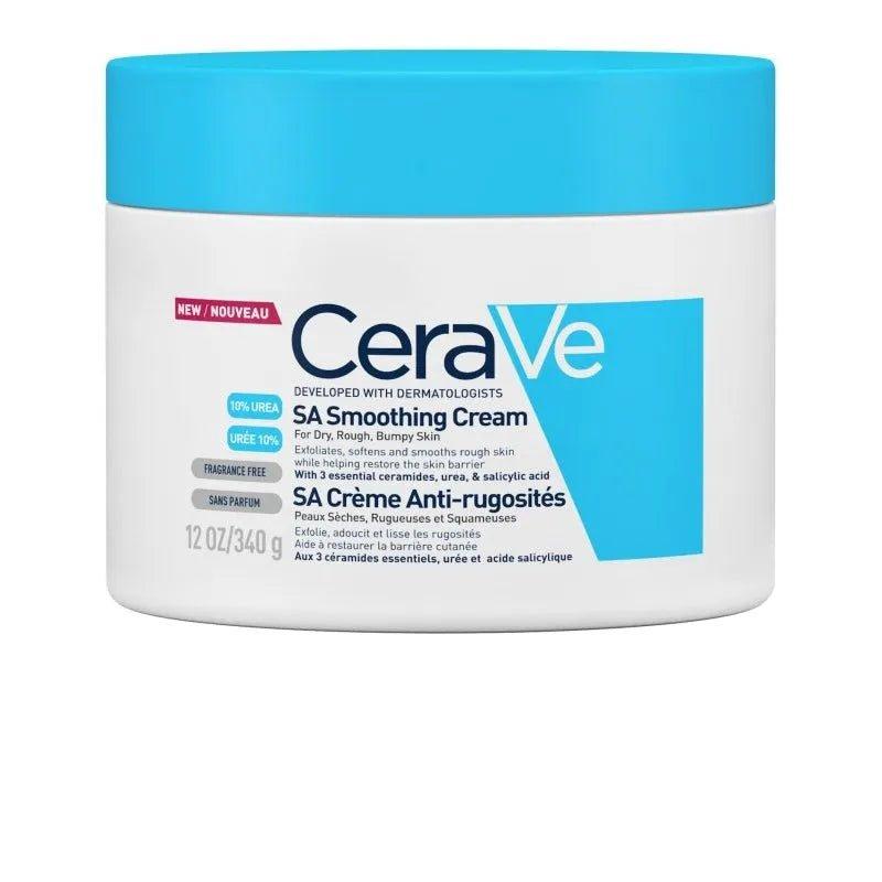 CeraVe SA Smoothing Cream 340g for Dry, Rough & Bumpy Skin with 10% Urea, Fragrance Free, Exfoliates, softens and smooths rough skin