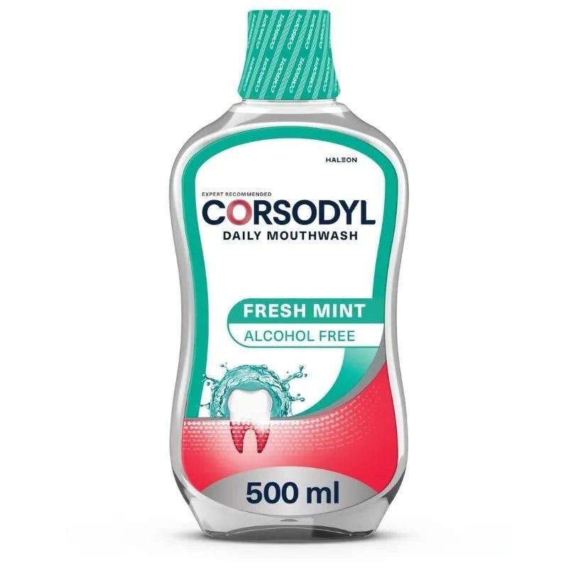 Corsodyl Daily Fresh Mint Mouthwash Alcohol Free 500 ml