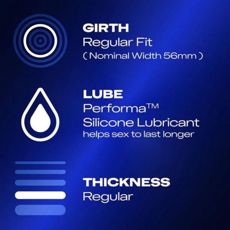 Durex Intense Condoms 12 Pack Ribbed Dotted Stimulating