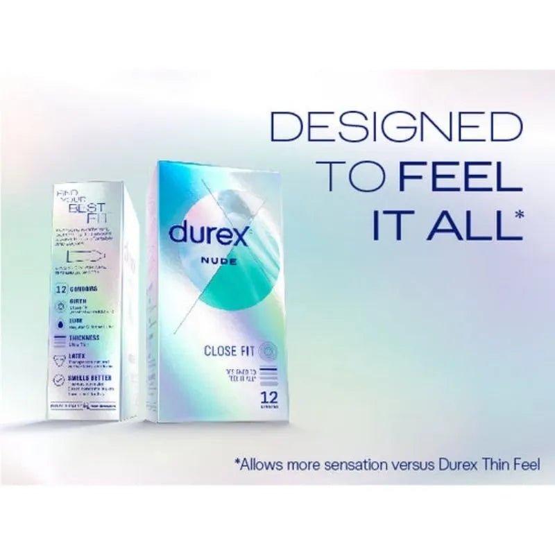 Durex Nude Close Fit Condoms - 12 Pack
