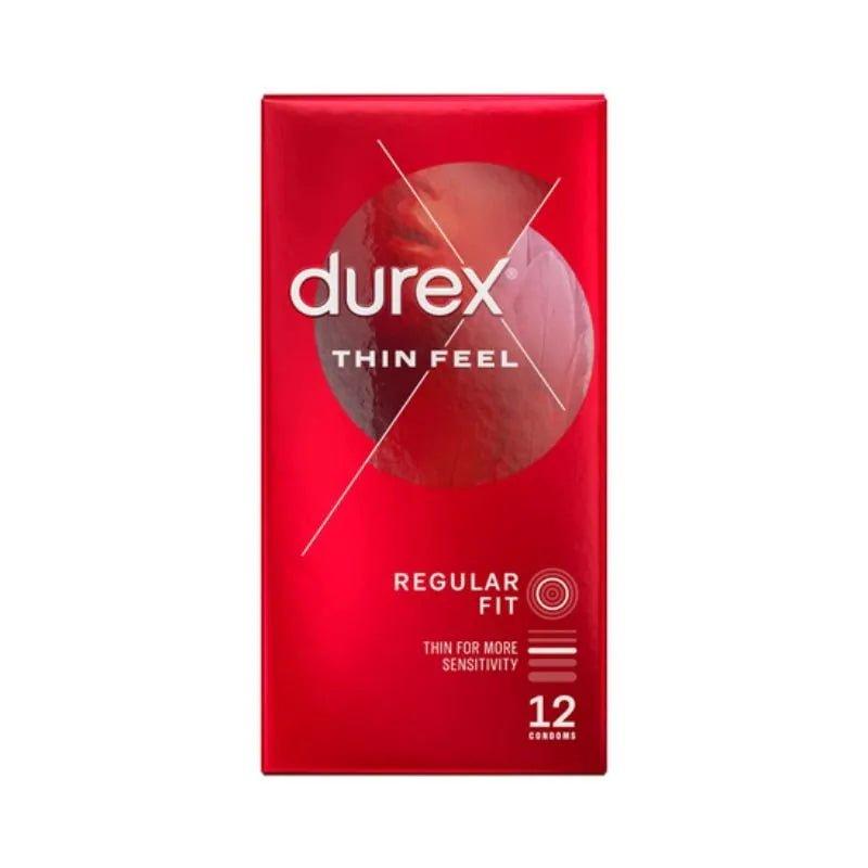 Durex Thin Feel Condoms 12 Pack, Lubricated, Easy-On