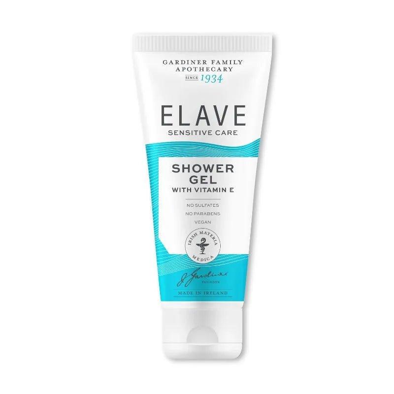 Elave Shower Gel 250ml Sensitive Care with Vitamin E, No Sulfates, No Parabens, Vegan