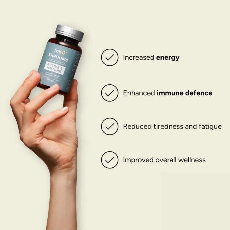 Shrooms Immune 60 Capsules - Vitamins & Minerals with Cordyceps & Chaga Mushrooms - Immune Support
