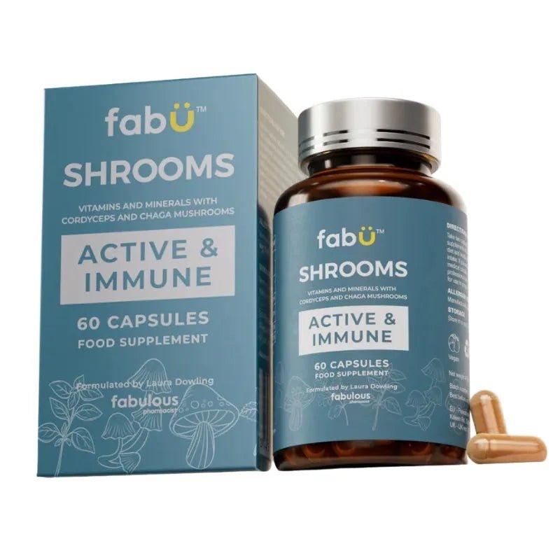 Shrooms Immune 60 Capsules - Vitamins & Minerals with Cordyceps & Chaga Mushrooms - Immune Support