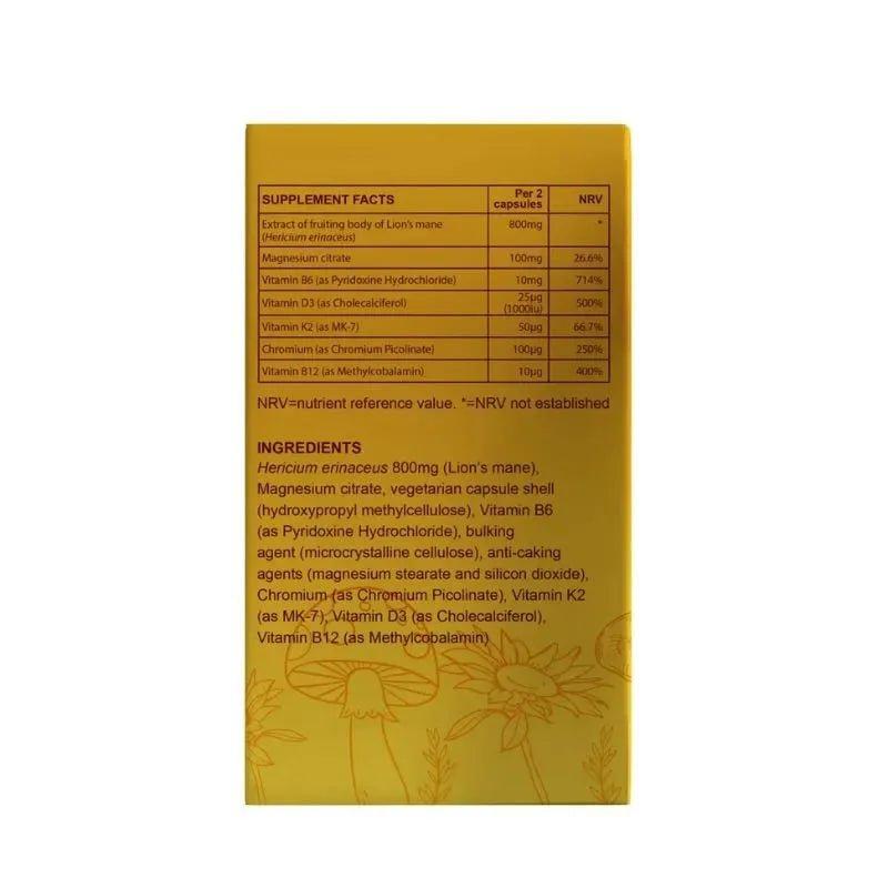 fabü SHROOMS Meno & Peri Capsules - 60 Capsules, Vitamins & Minerals with Lion's Mane Mushroom for Menopause & Perimenopause Support