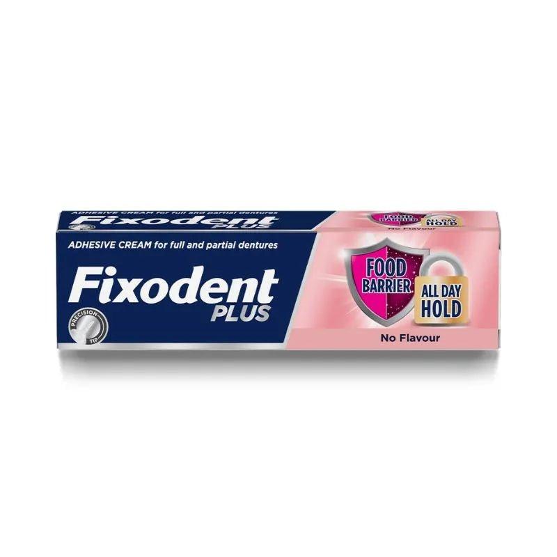 Fixodent Plus Food Barrier Denture Adhesive Cream 40g, Strong Hold, No Flavour