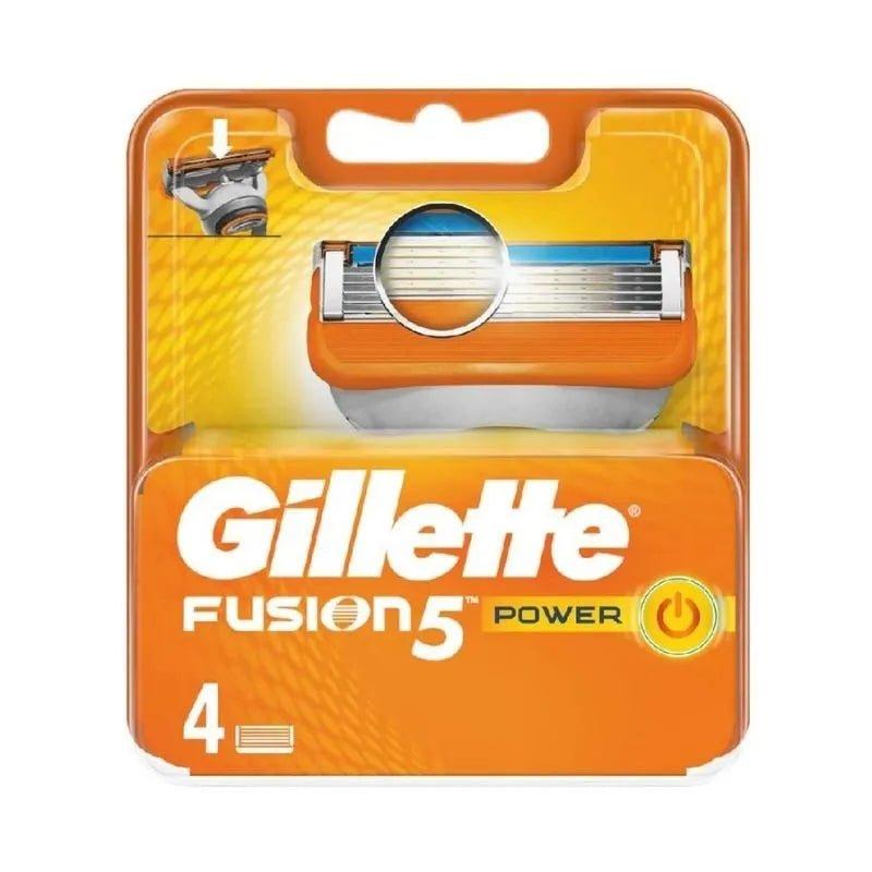 Gillette Fusion5 Power Razor Blades 4 Pack with 5 Blades, Precision Trimmer, Close Shave, Anti-Friction Blades, and PowerGlide Blade Coating
