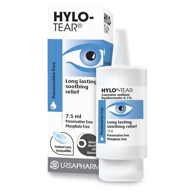 Hylo Tear Eye Drops 7.5ml Preservative Free, Phosphate Free, Contact Lens Compatible, Long lasting soothing relief