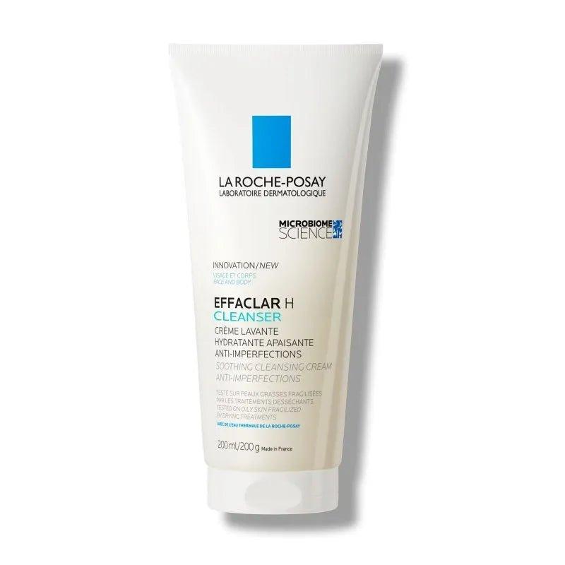 La Roche-Posay Effaclar H Iso-Biome Cleanser 200ml for Sensitive, Oily & Acne-Prone Skin. Image Features: Soothing Cleansing Cream, Anti-Imperfections, Hydrating
