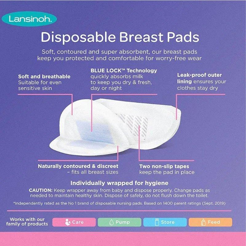 Lansinoh Disposable Nursing Pads 24 Count - Ultra slim, absorbent, stay-dry lining