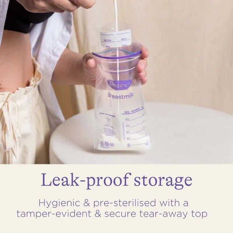 Lansinoh Breastmilk Storage Bags 25 Pack - Leak-proof, Pre-sterilized, BPA/BPS Free