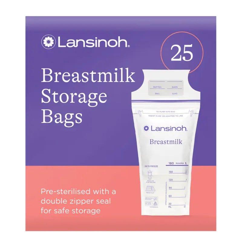 Lansinoh Breastmilk Storage Bags 25 Pack - Leak-proof, Pre-sterilized, BPA/BPS Free