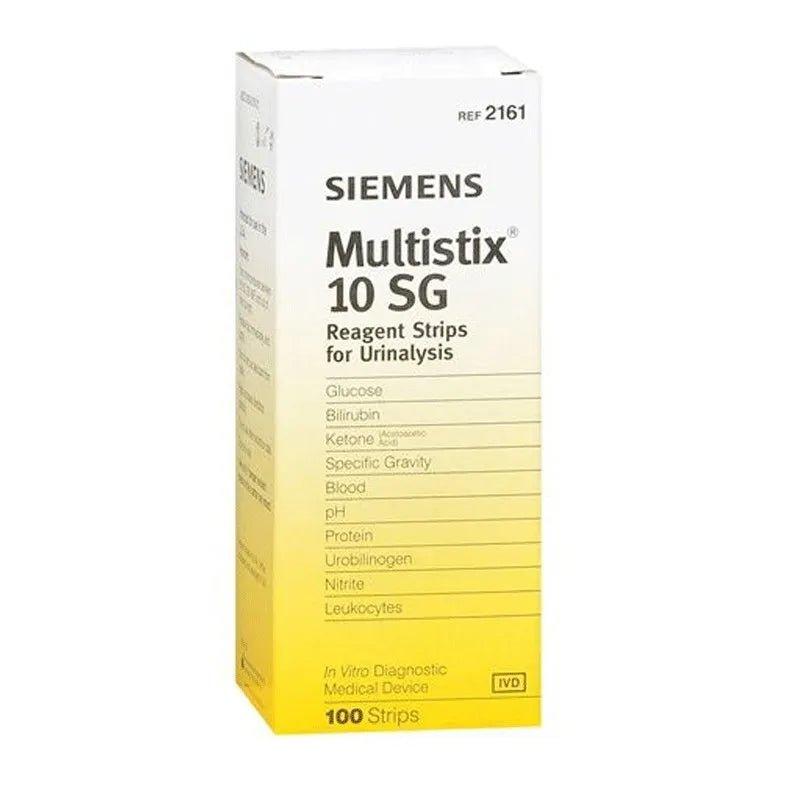 Siemens Multistix 10 SG Urinalysis Strips for Urinalysis 100 Strips Glucose Bilirubin Ketone Specific Gravity Blood pH Protein Urobilinogen Nitrite Leukocytes
