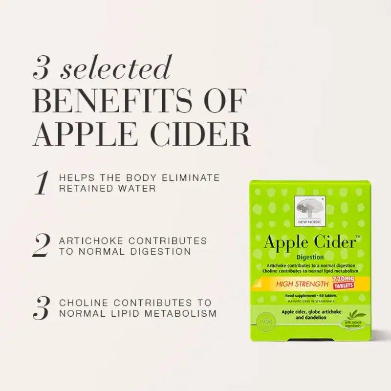 New Nordic Apple Cider 720mg High Strength Tablets - Supports Digestion