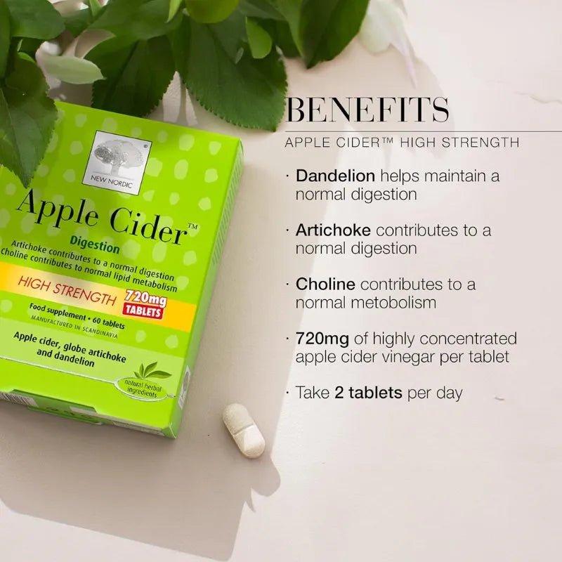 New Nordic Apple Cider 720mg High Strength Tablets - Supports Digestion