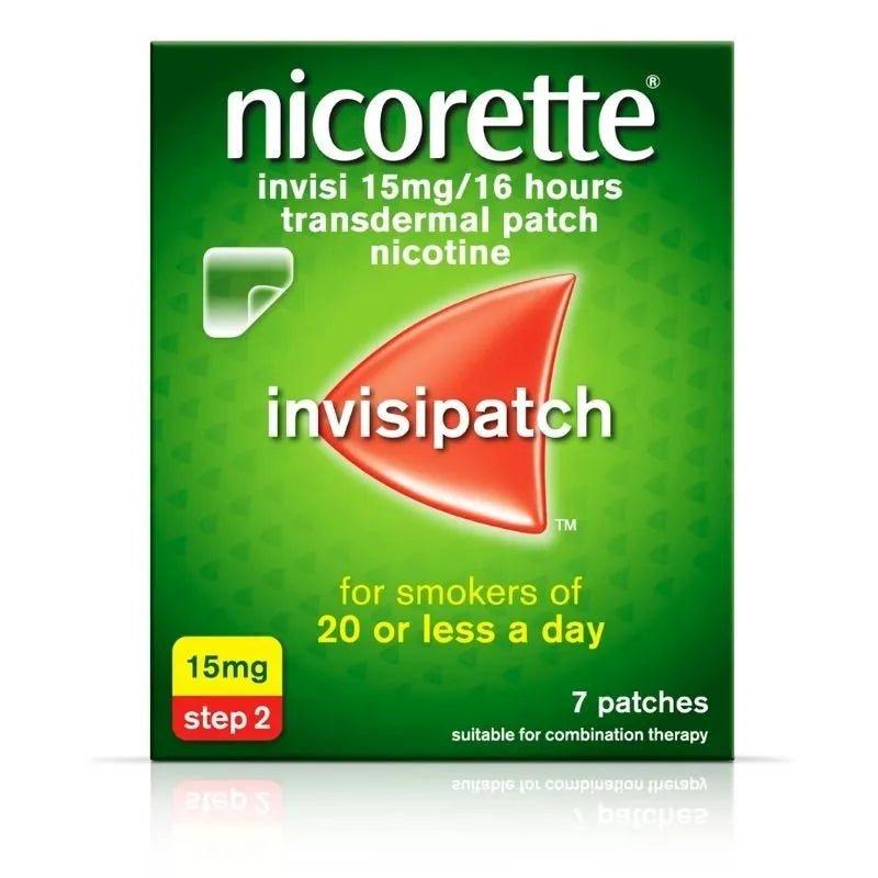 Nicorette Invisi 15mg Nicotine Patch 7 Patches for Smokers