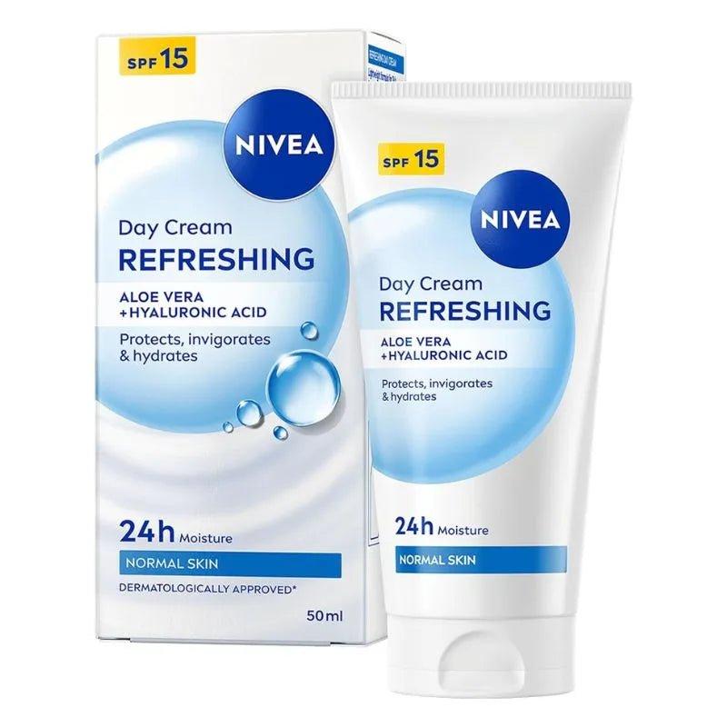Nivea Day Cream Normal Skin SPF15 50ml Refreshing 24H Moisture Vitamin E