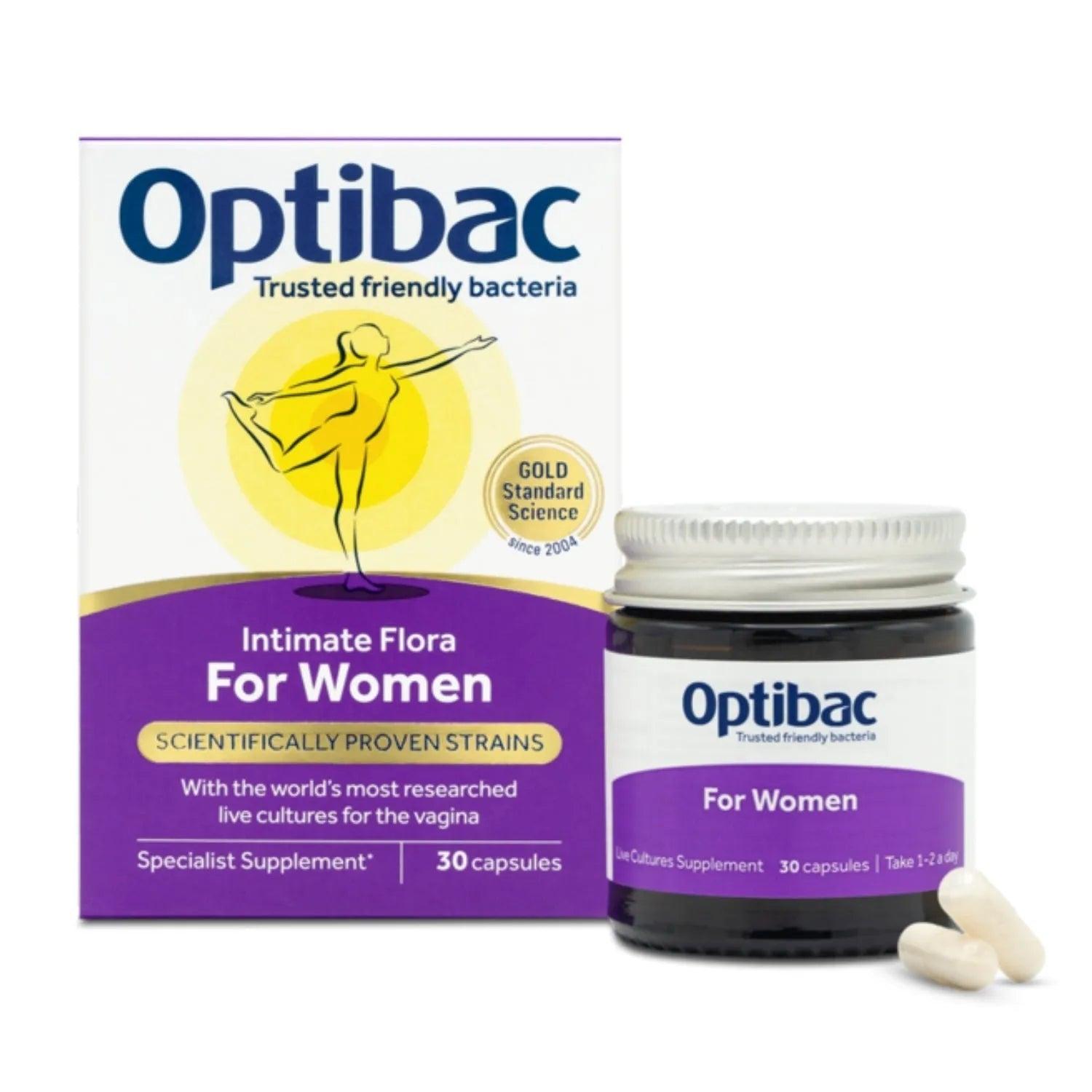 Optibac Probiotics For Women Intimate Flora, 2.5 Billion Live Cultures, Specialist Supplement