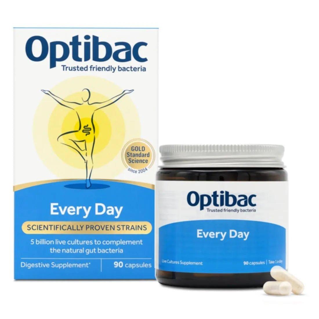 Optibac Every Day Probiotics - 90 capsules - Digestive Health - 5 Billion CFU