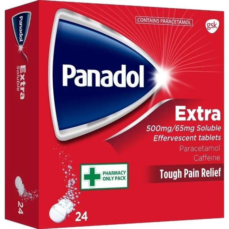Panadol Extra Soluble Tablets 500mg/65mg 24 Pack Pain Relief